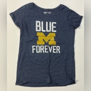 EUC Girls T University U of M Blue Forever Tee, Size XL